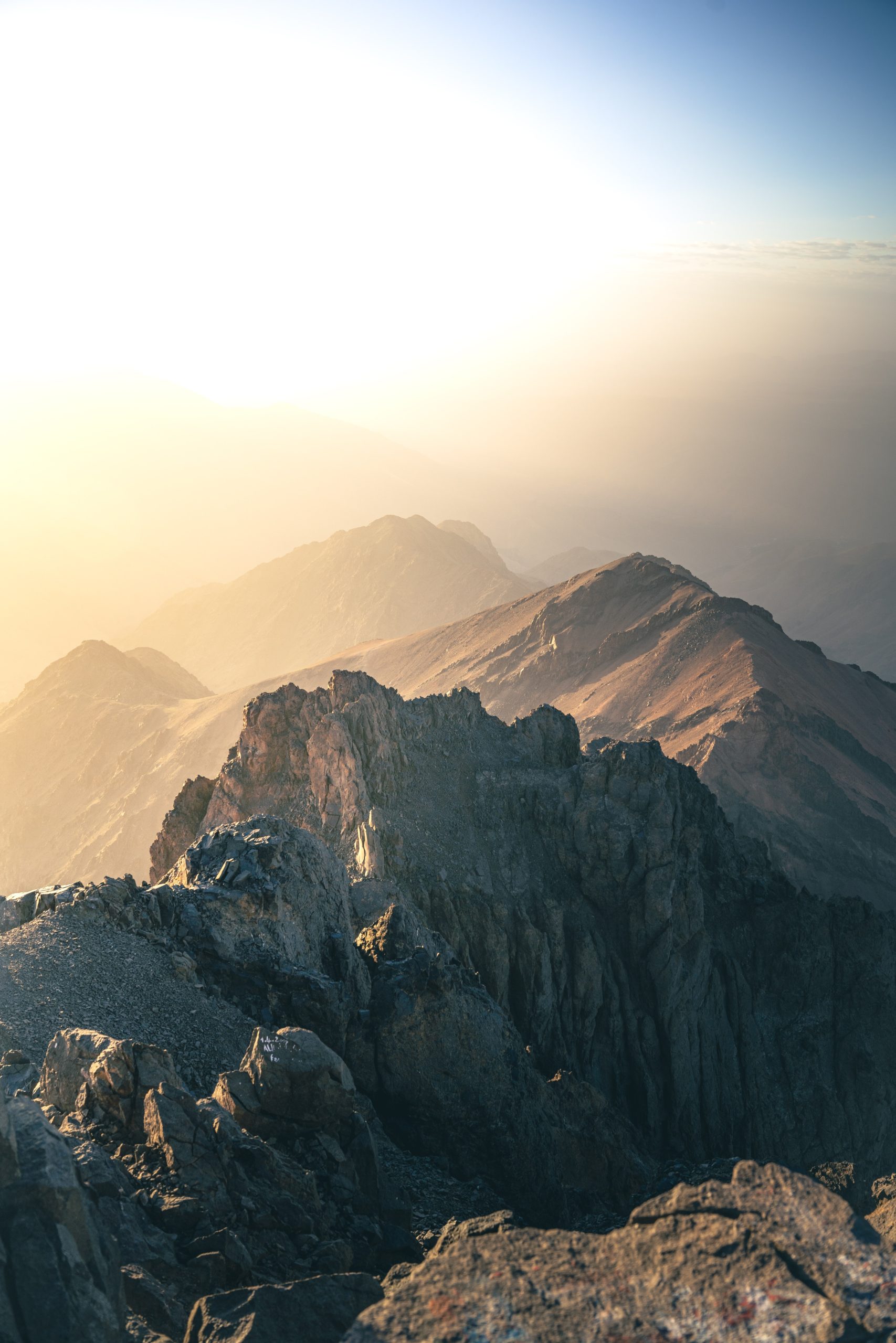 Climbing Toubkal in Morroco.