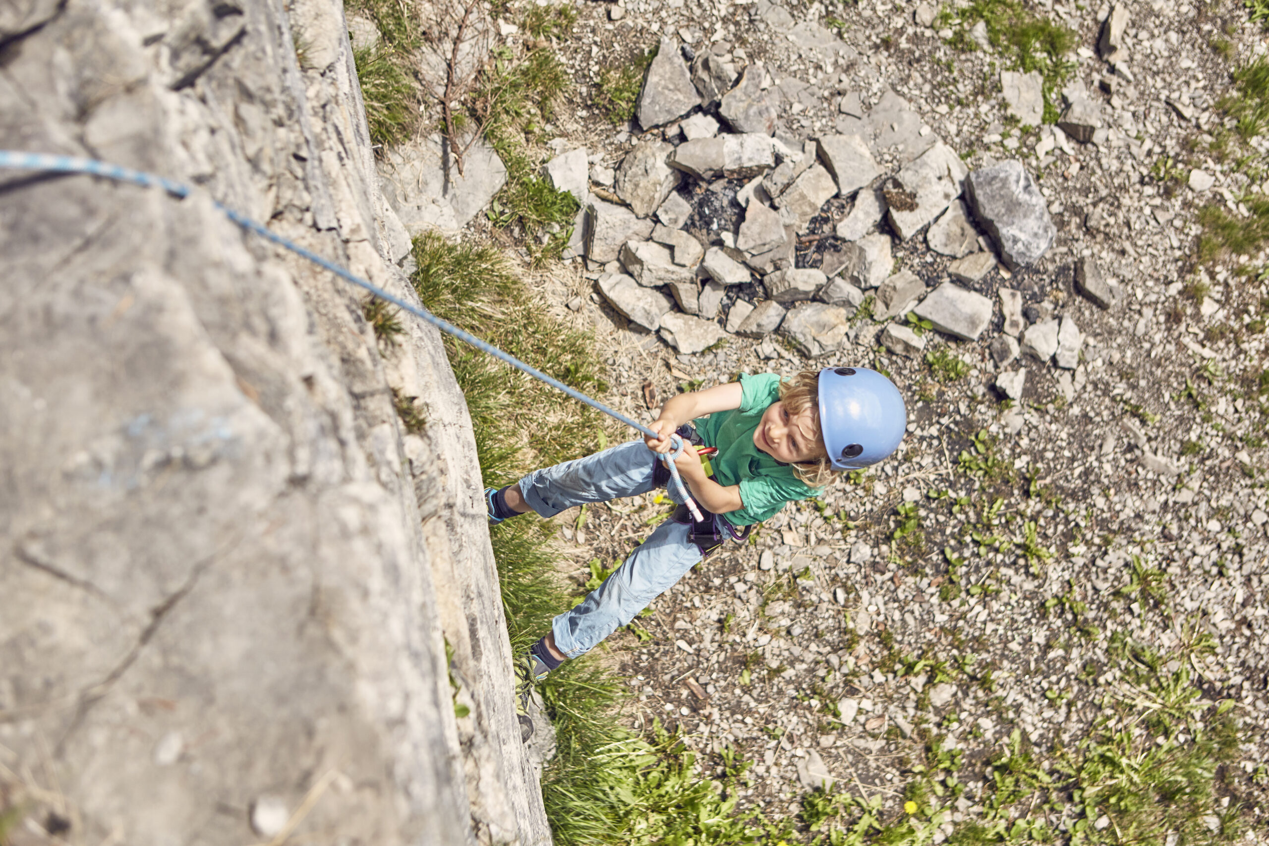 Lake District rock climbing - a Family climbing outdoors in the Langdale valley