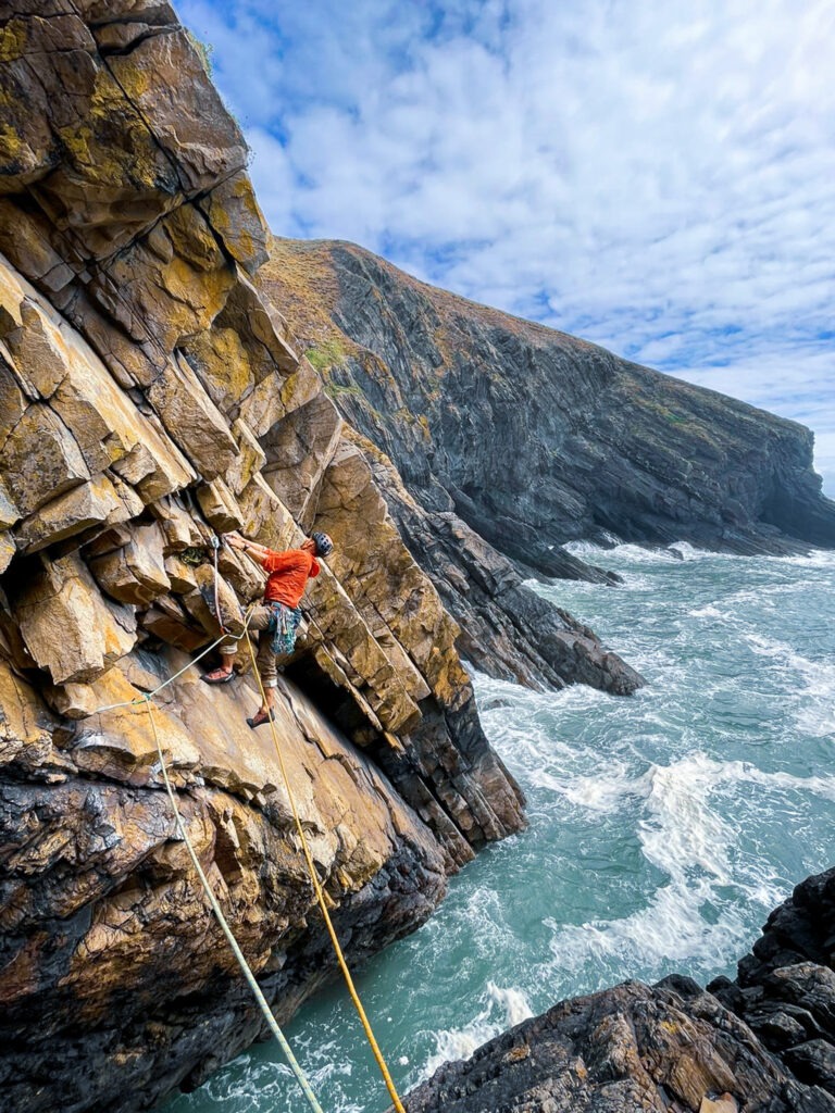 Jack Oliver, Lake District guide leading a group on a ridge